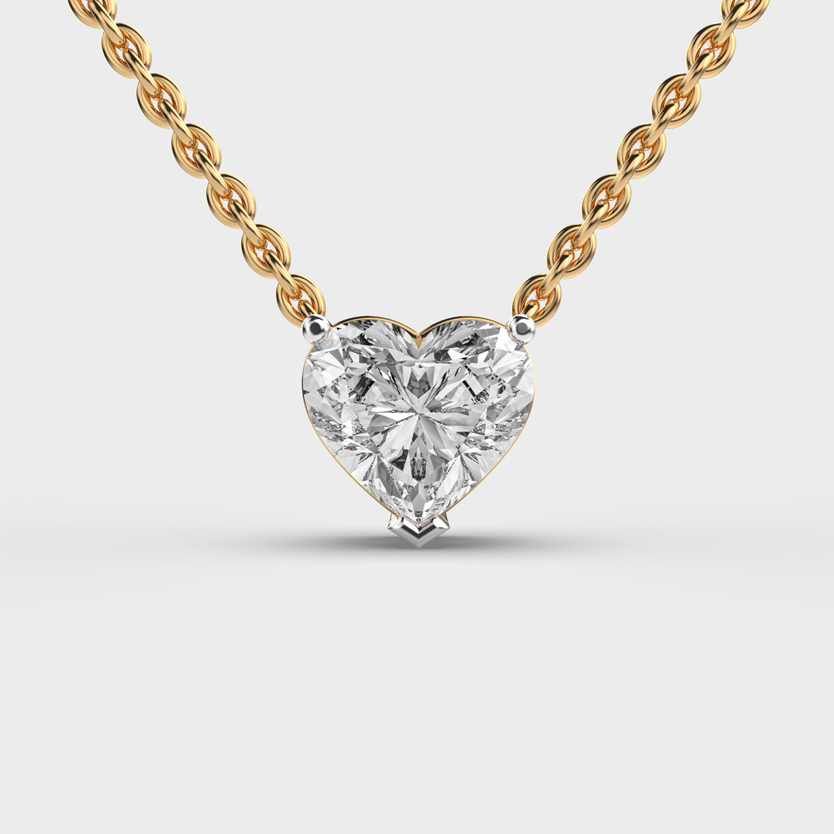 Heart Of My Hearts Diamond Solitaire Pendant (With Chain)