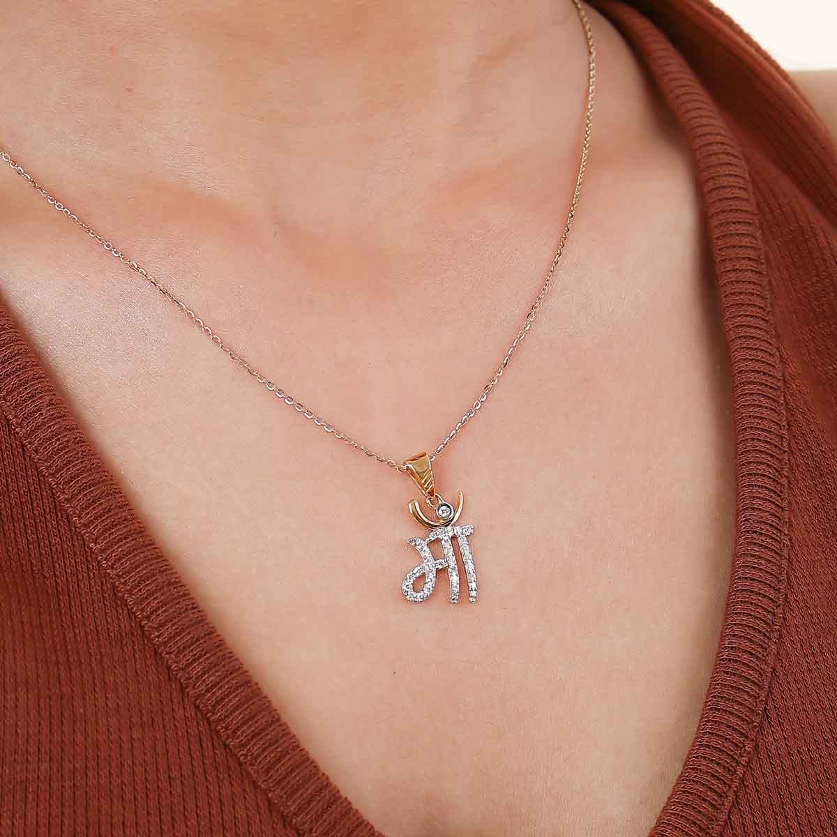 Buy Maa Diamond Pendant Without Chain At Jewelbox