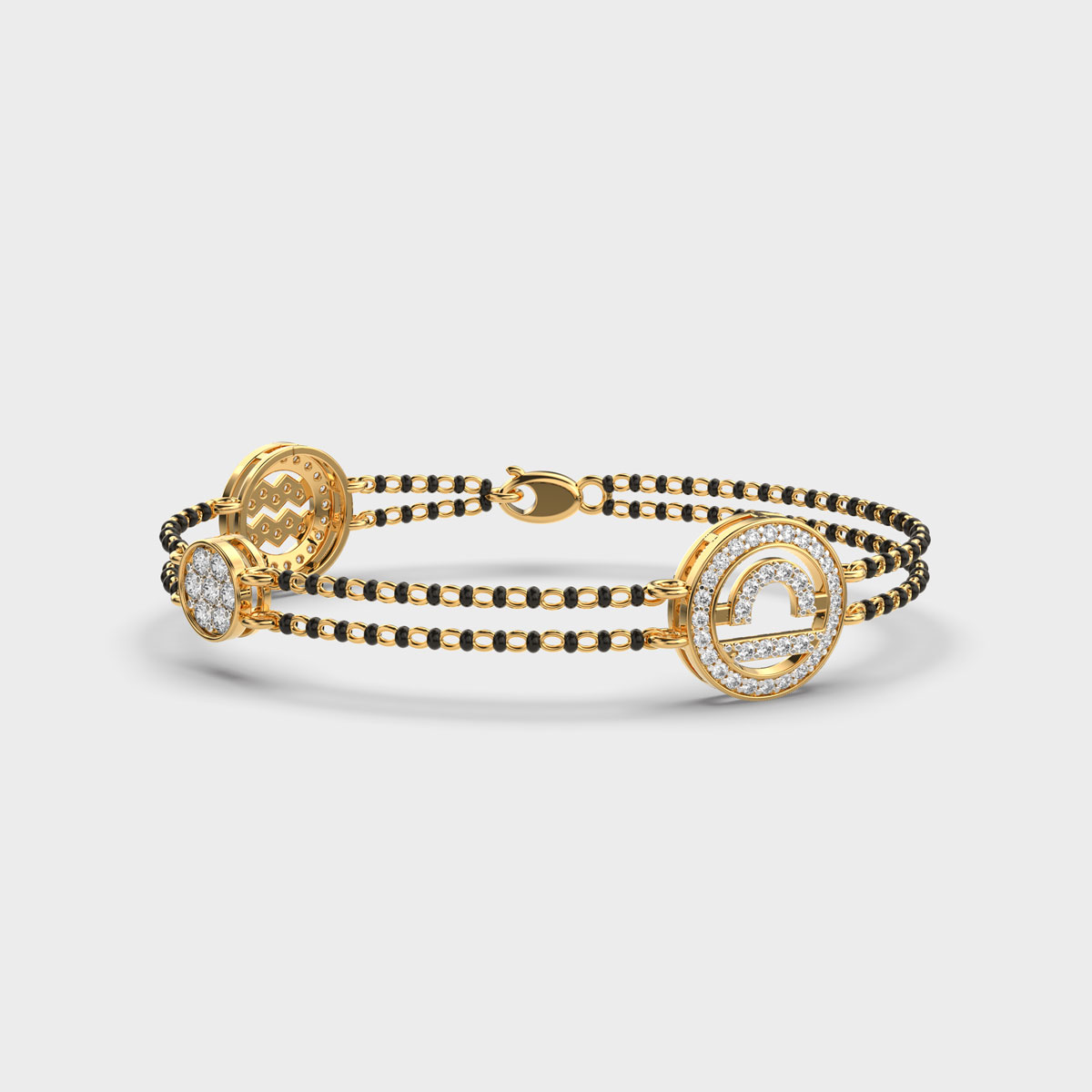 Zodiac Sign Diamond Mangalsutra Bracelet