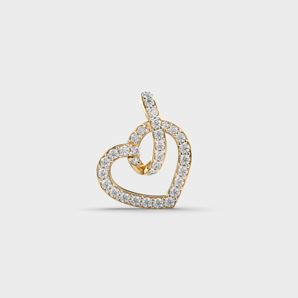Heart Diamond Pendant (Without Chain)