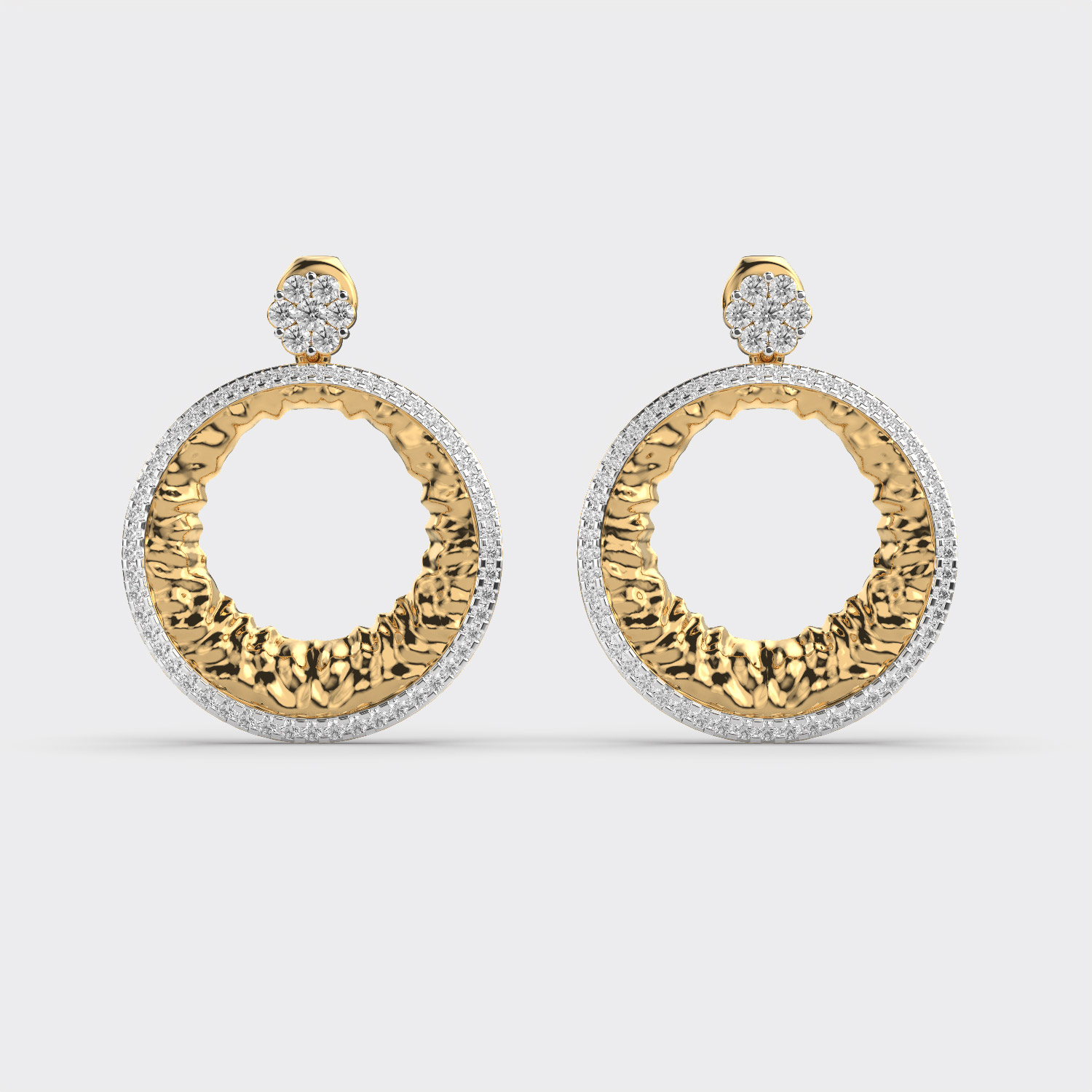 Contemporary Glam Bali Diamond Earrings