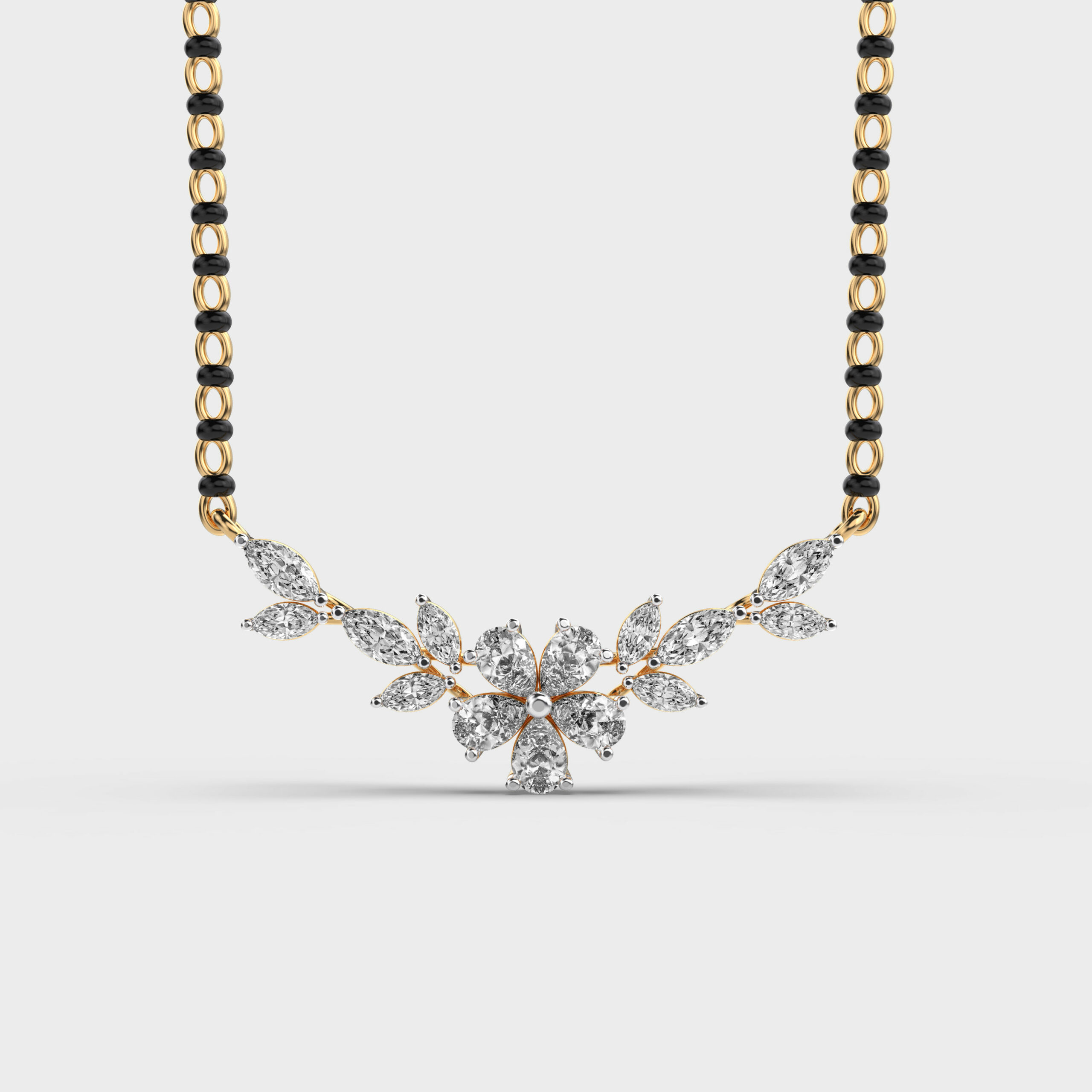 Frosty Glam Diamond Mangalsutra (With Chain)