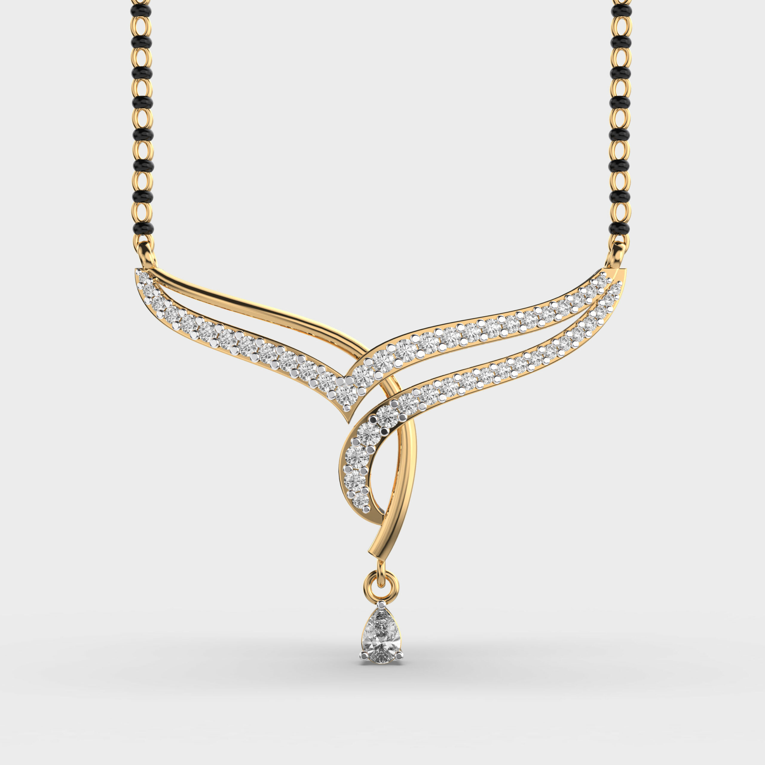 Noorline Diamond Mangalsutra Pendant (With Chain)
