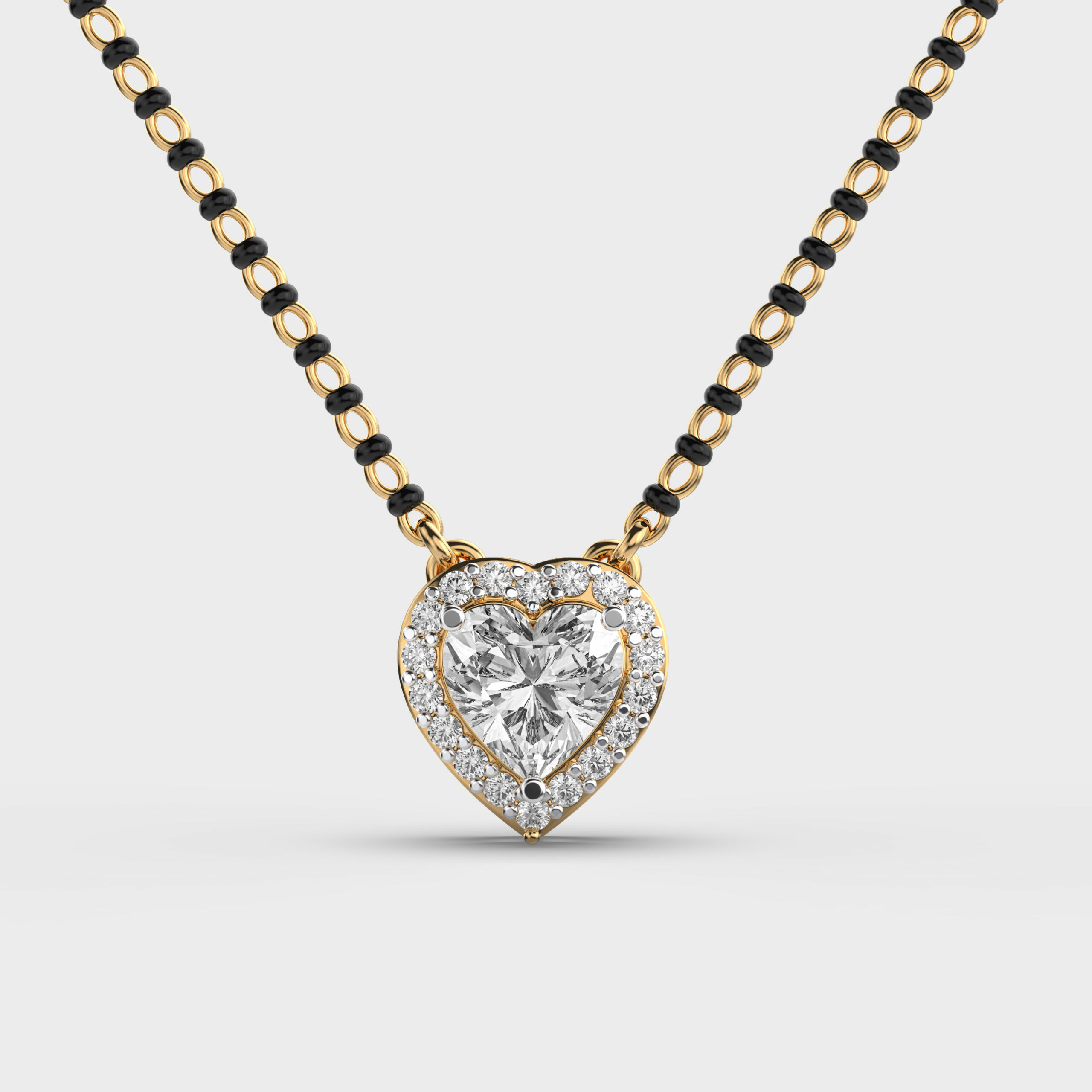 Beloved Heart Diamond Mangalsutra (With Chain)