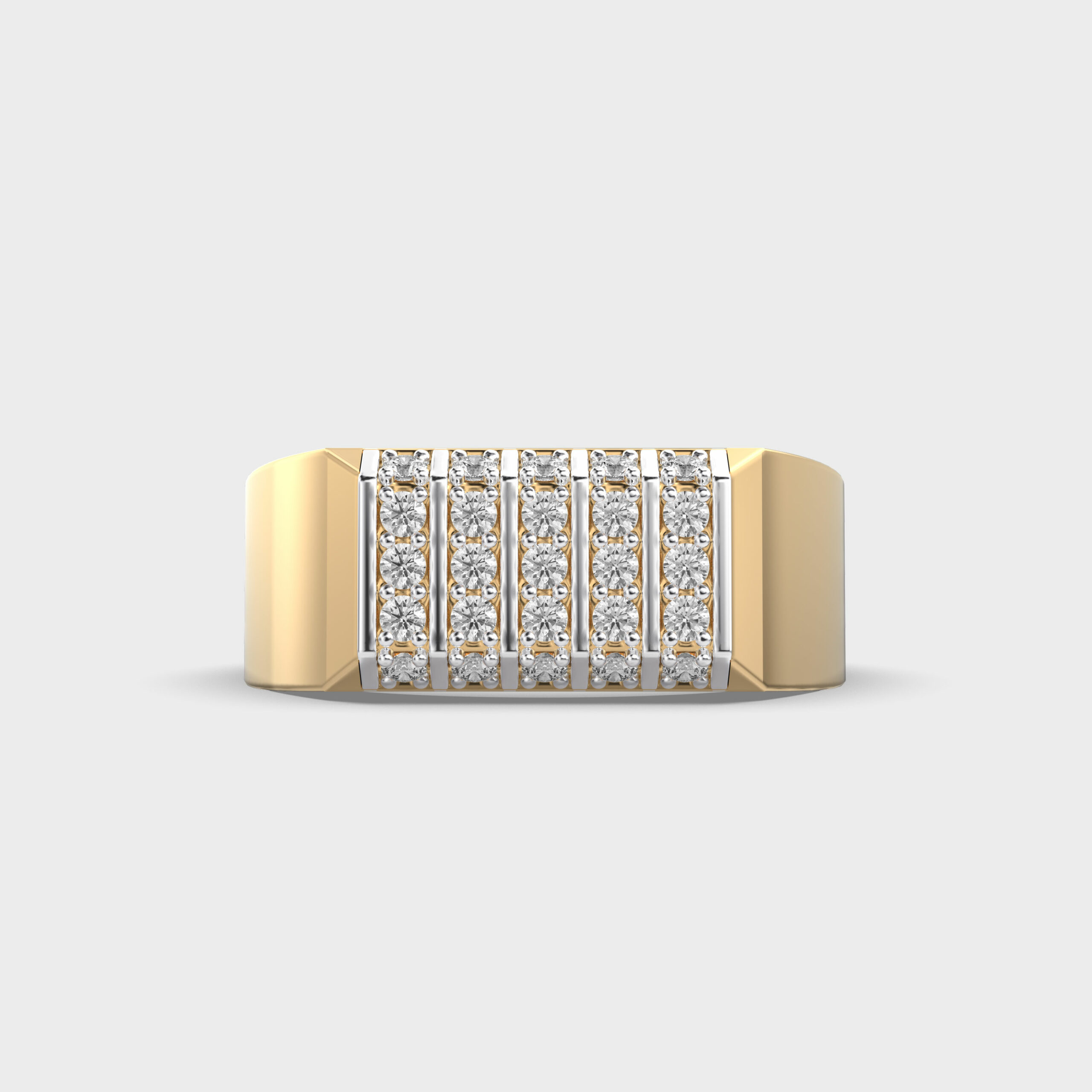 Echo Beam Diamond Ring For Men