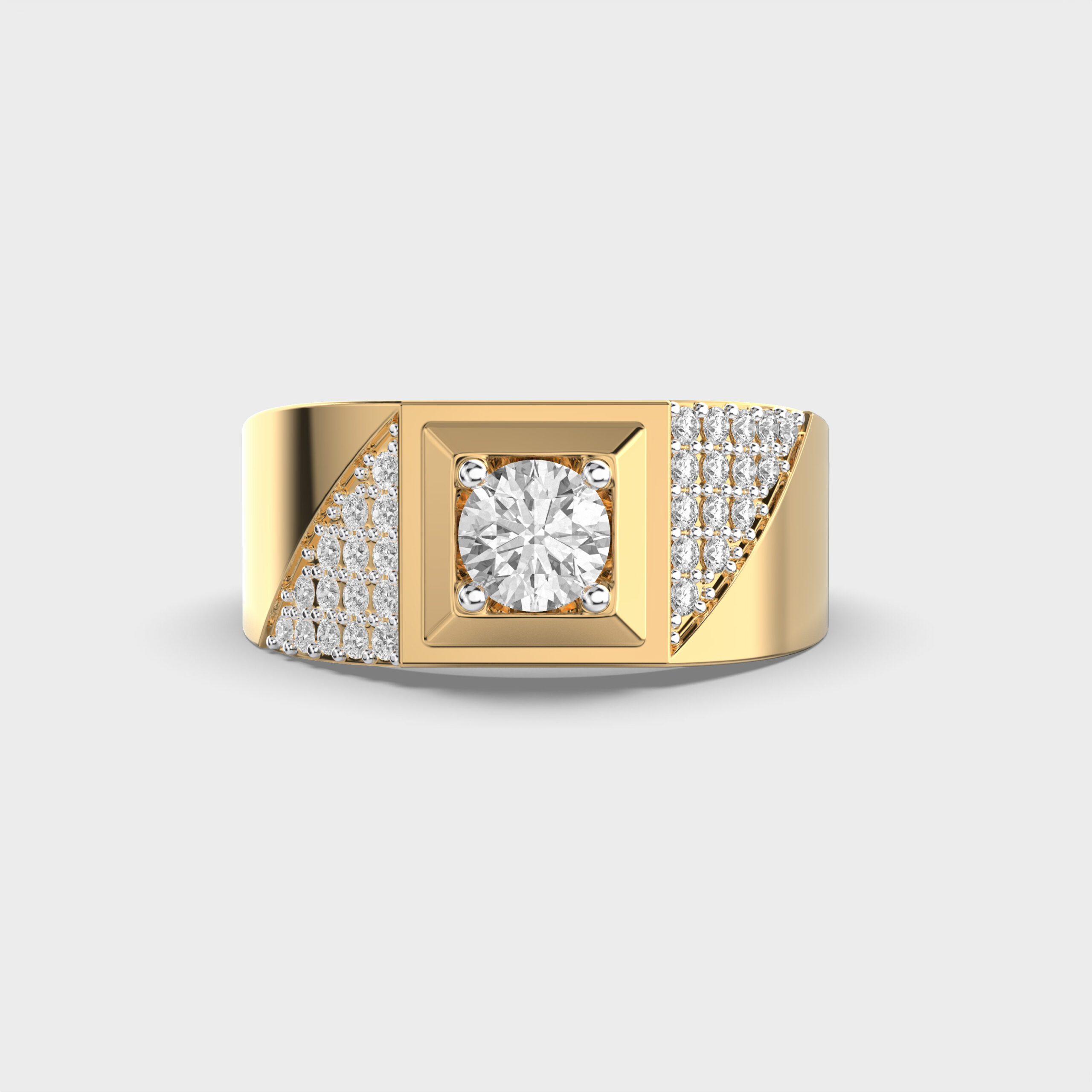 Sync Point Diamond Ring For Men