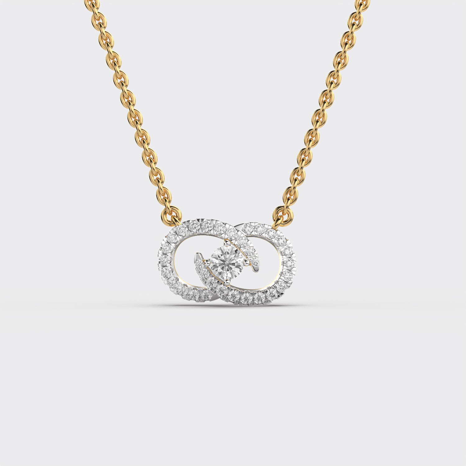 Interlinked Diamond Pendant (With Chain)