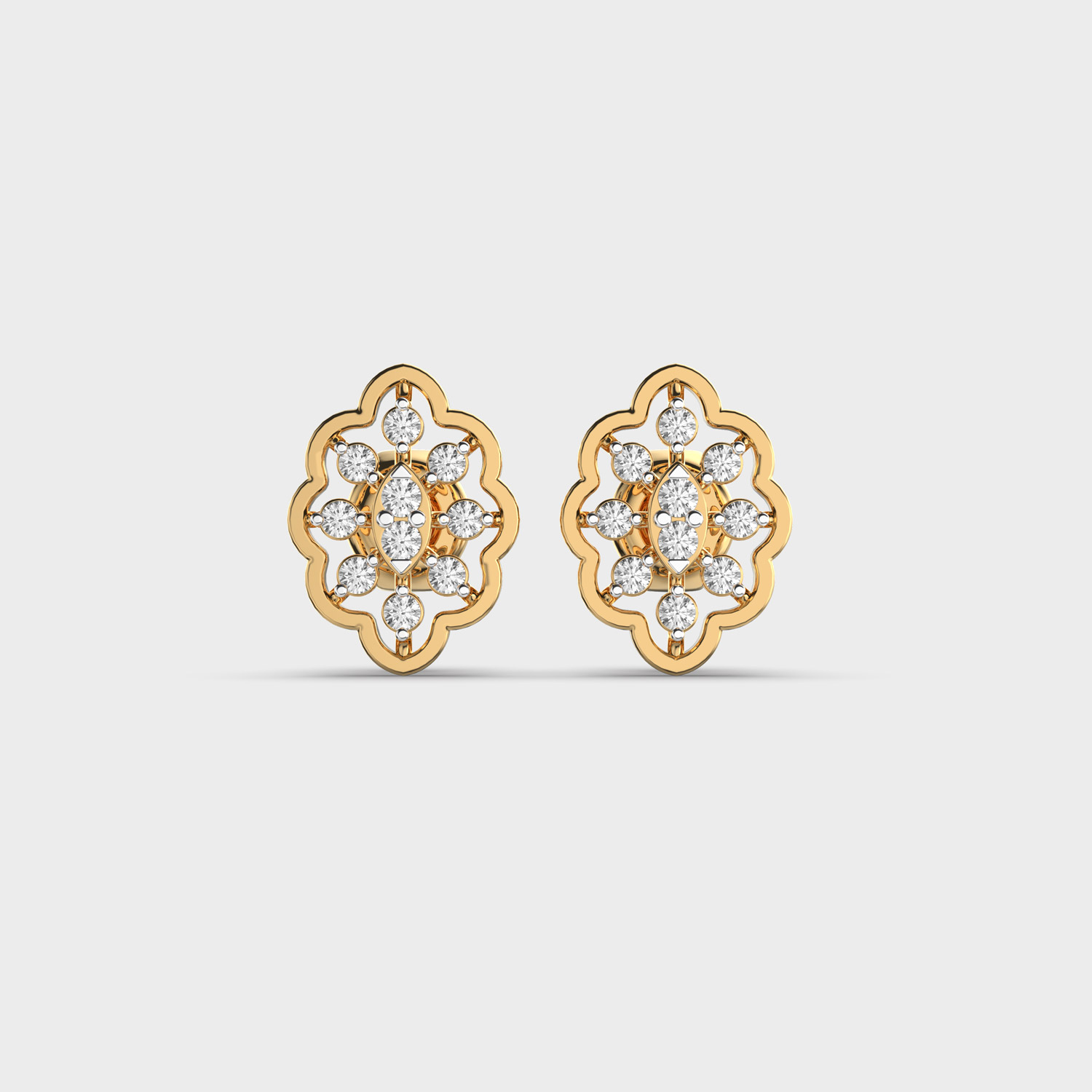 Celestial Shimmer Star Diamond Earrings