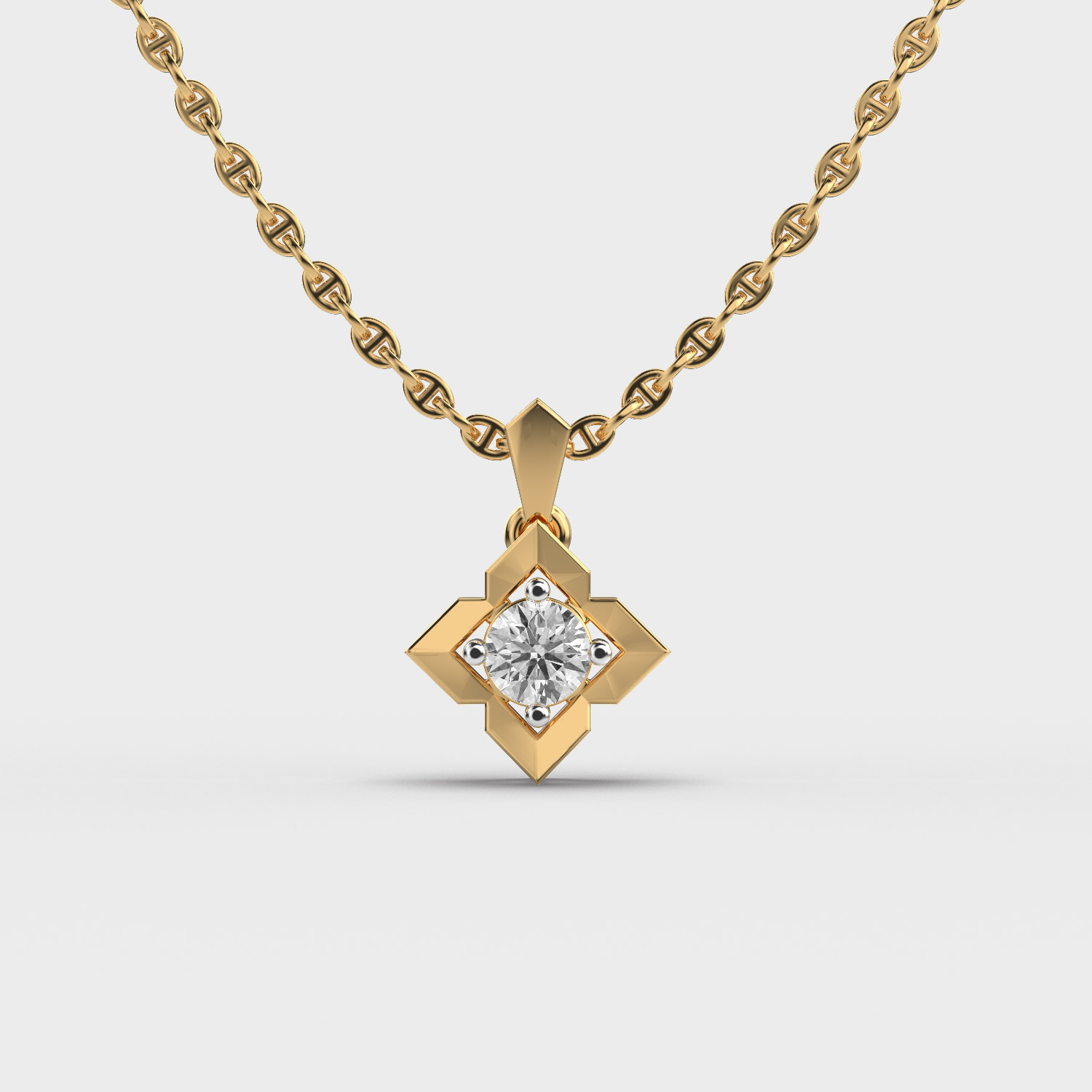 Blossom Round Diamond Pendant (Without Chain)