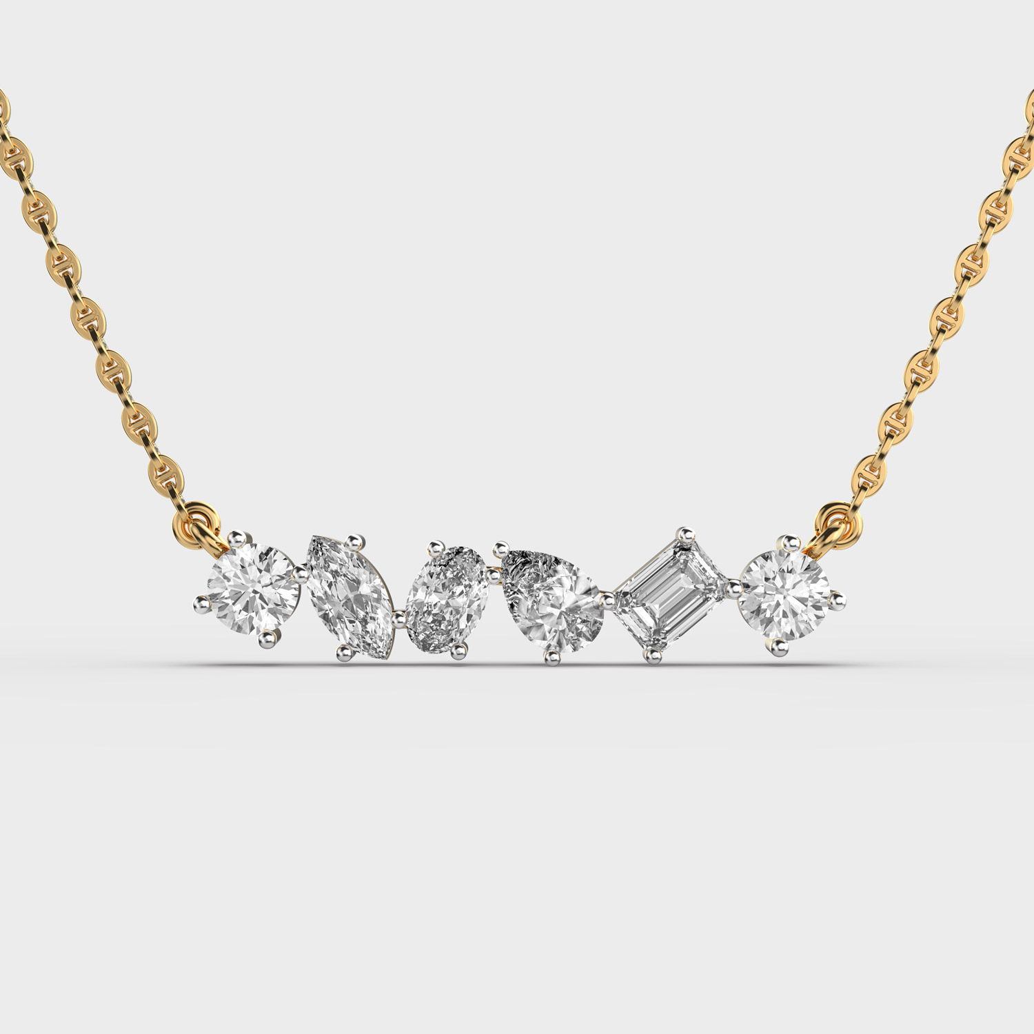 Modern Vibe Diamond Pendant (With Chain)