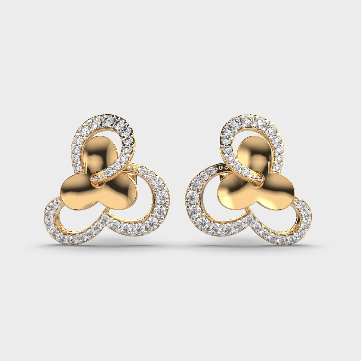 Enchanting Outline Diamond Ear Stud