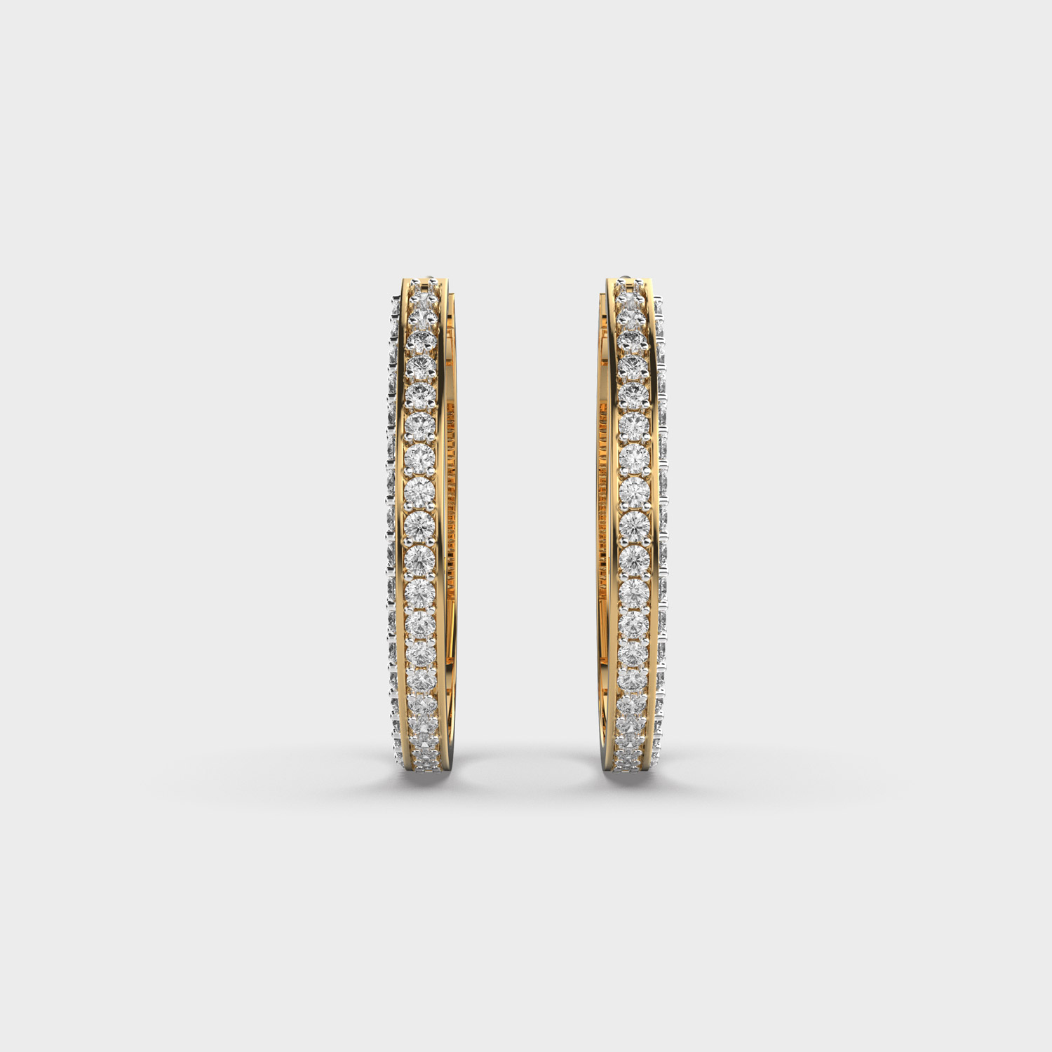Chic Sense Diamond Hoop Earrings