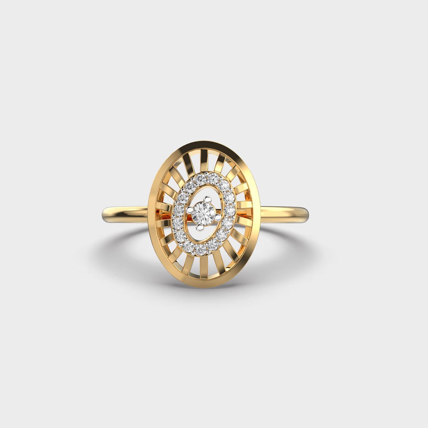 Perfect Orb Diamond Encrusted Ring