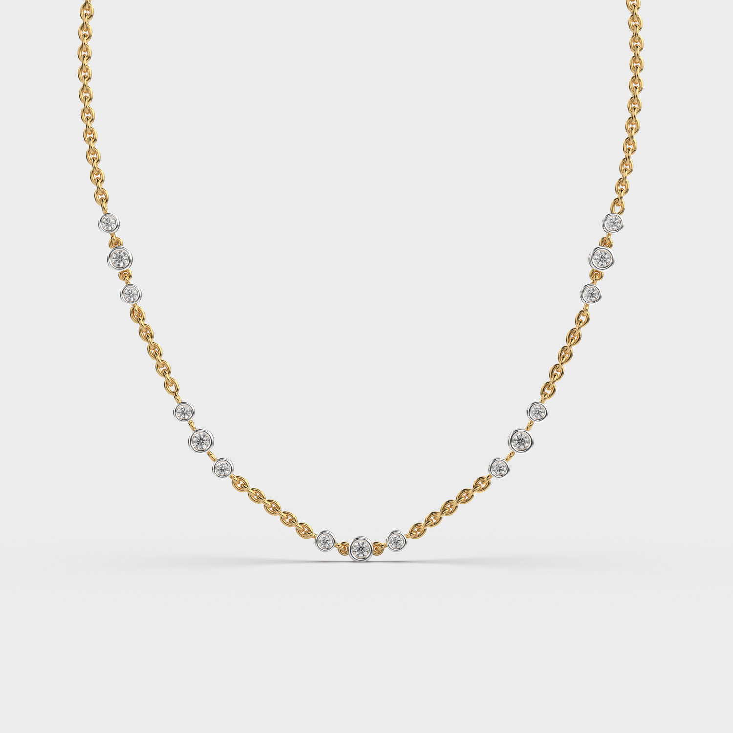 Linked Dots Diamond Necklace