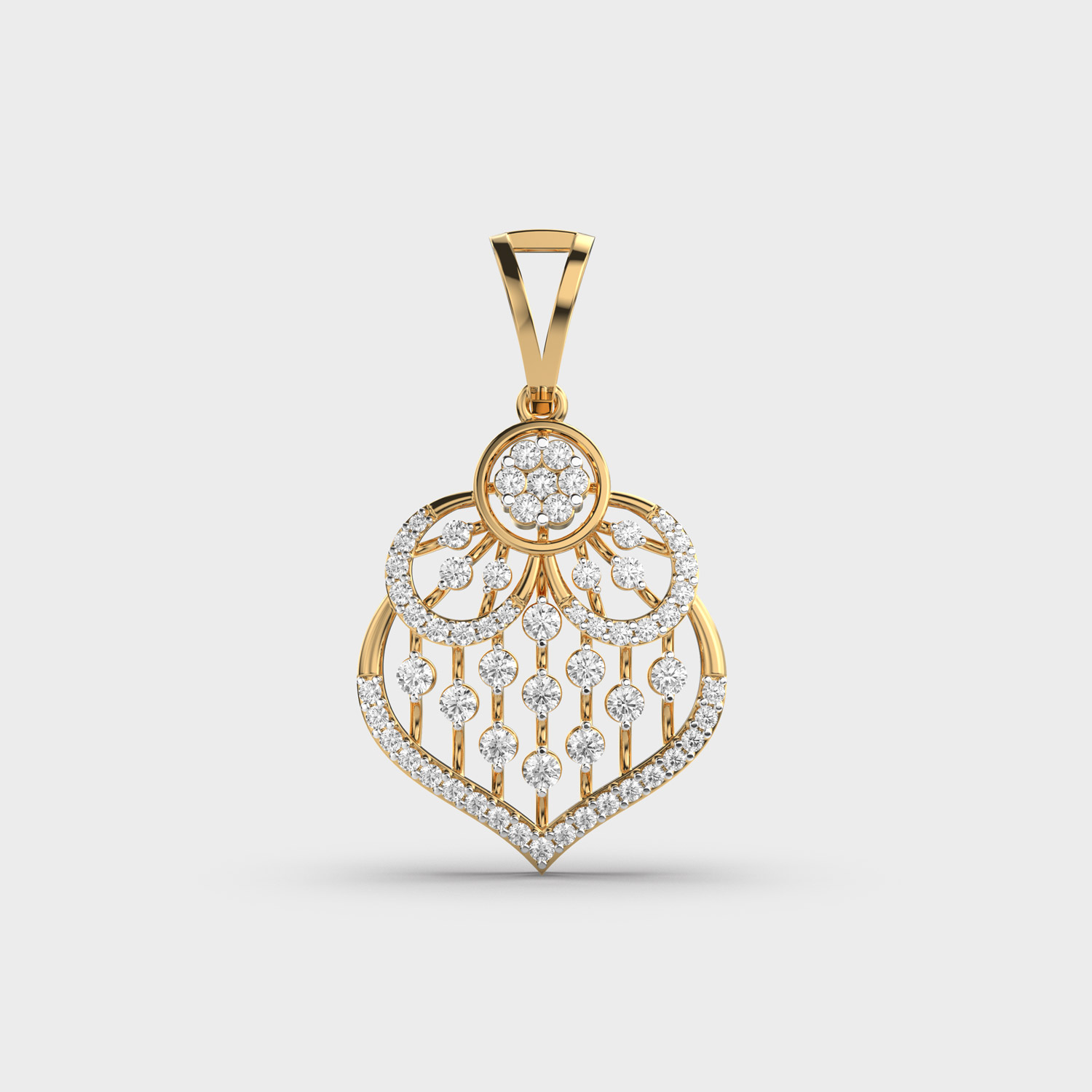 Regal Rajputana Diamond Encrusted Pendant (Without Chain)