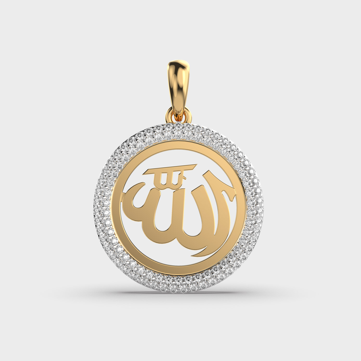Allah Diamond Pendant (Without Chain)