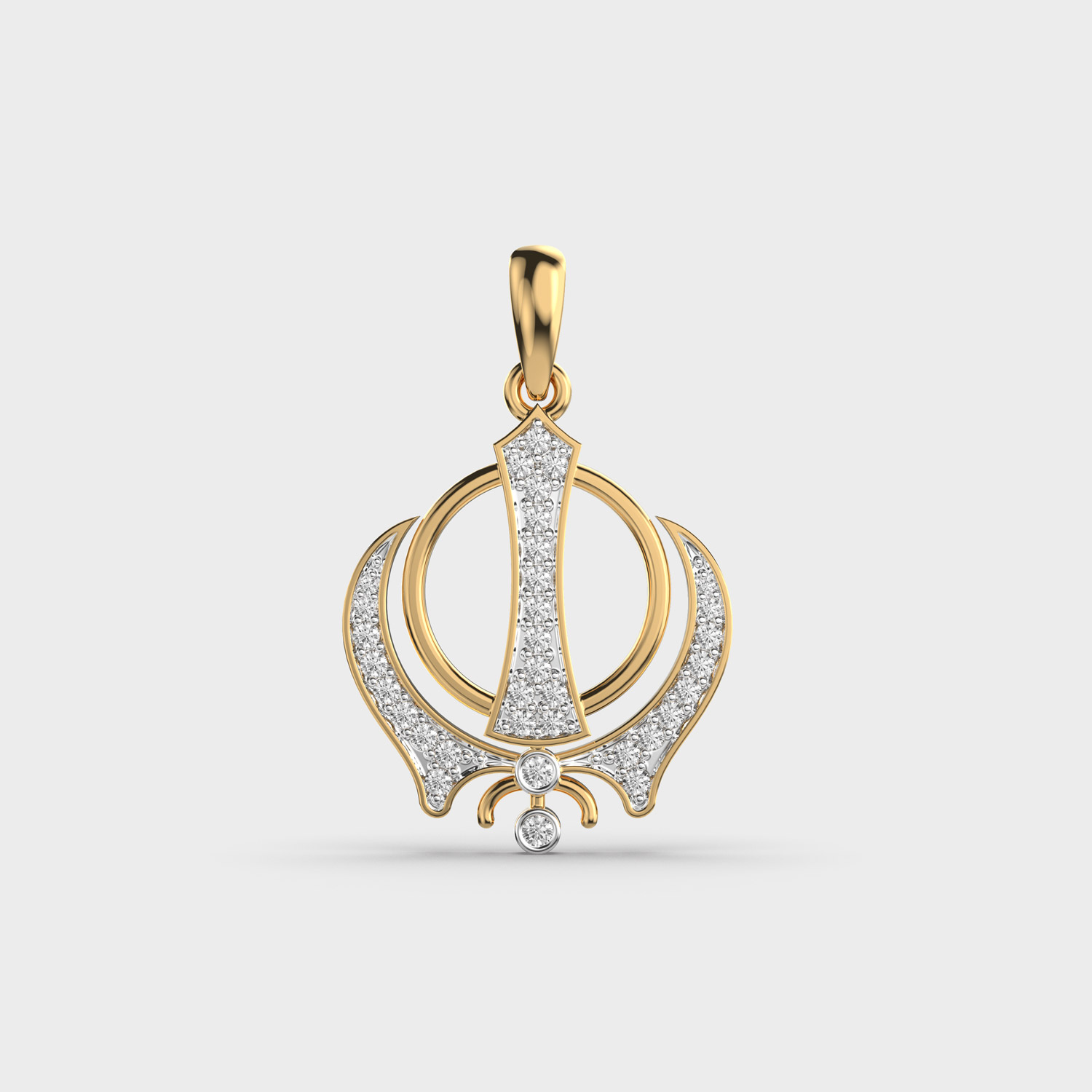 Khanda Diamond Pendant (Without Chain)