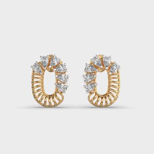 Guarded Petals Diamond Earrings