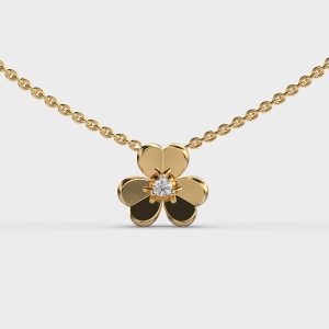Simple Blossom Diamond Pendant