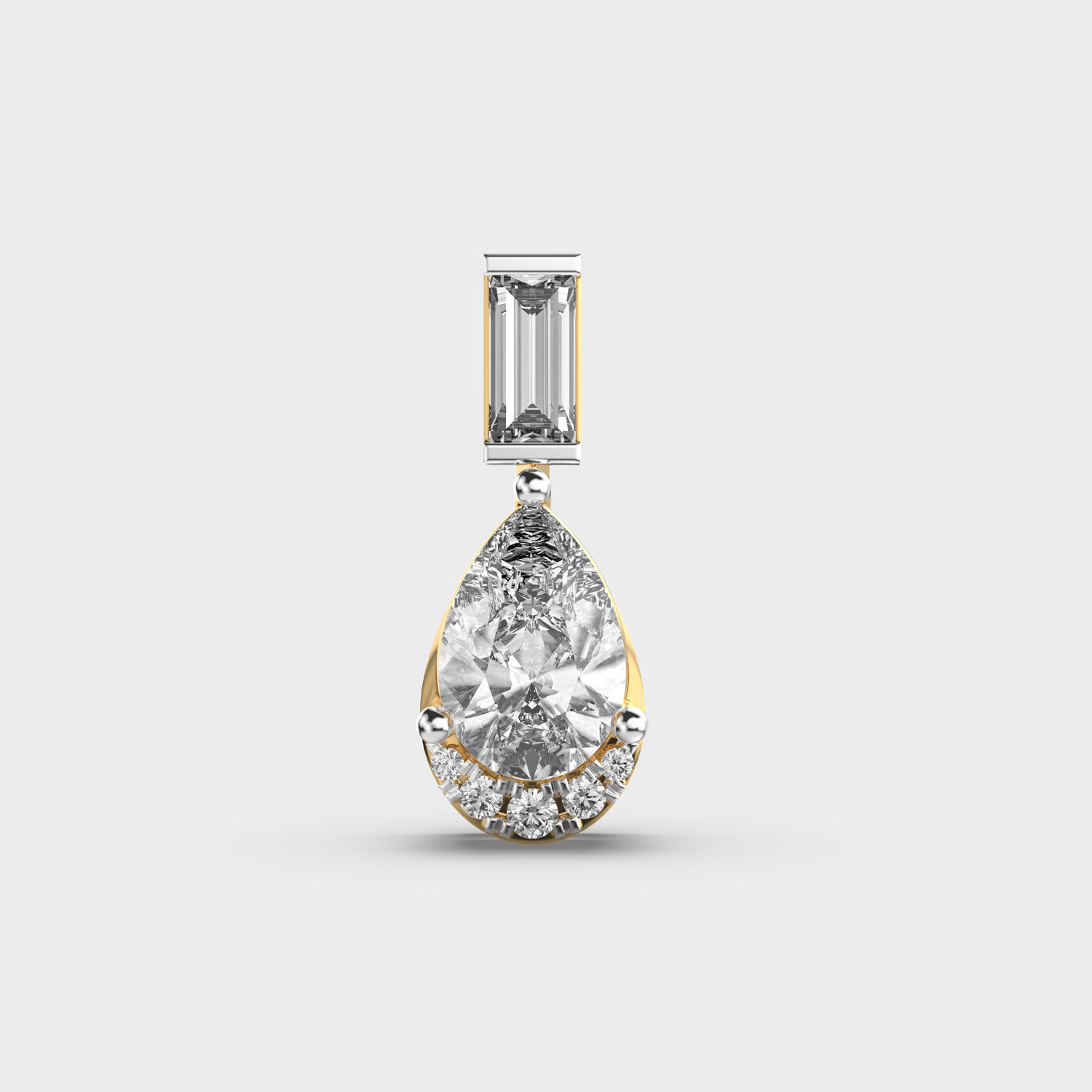 Dewfall Diamond Teardrop Pendant (Without Chain)