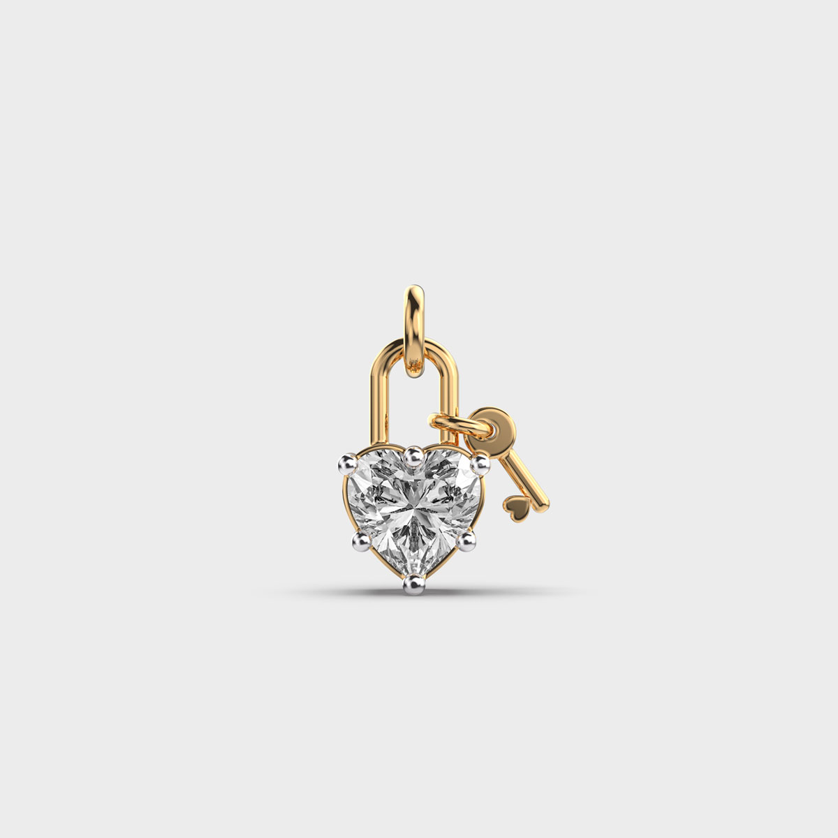 Key To My Heart Diamond Locket (Without Chain)