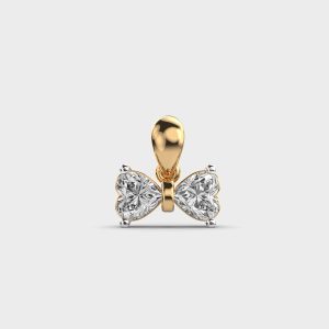 Cute Bow Diamond Pendant
