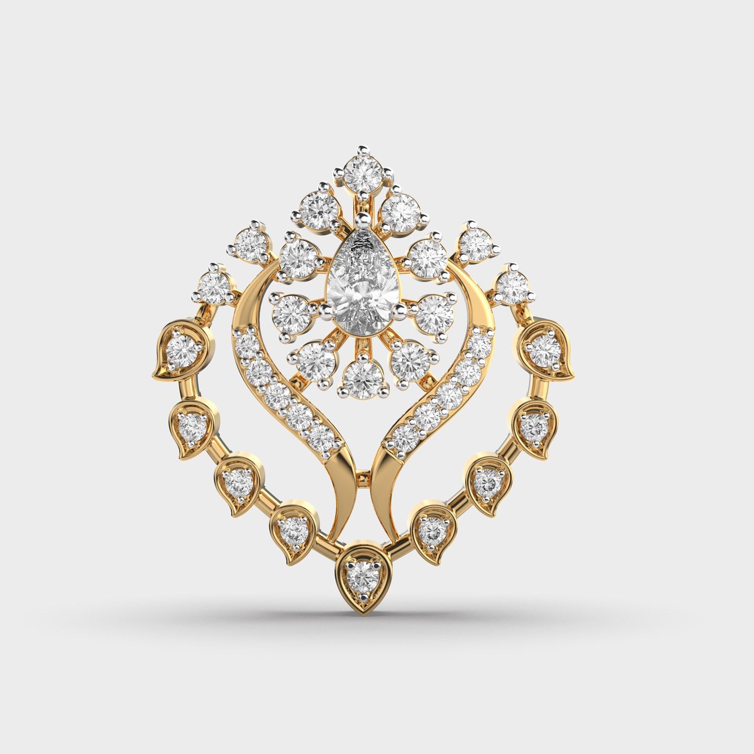 Pristine Pear Cut Diamond Pendant (Without Chain)