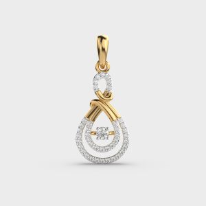 Delicate Weaving Diamond Pendant