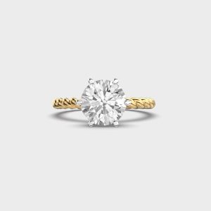 Subtle Twist Diamond Ring