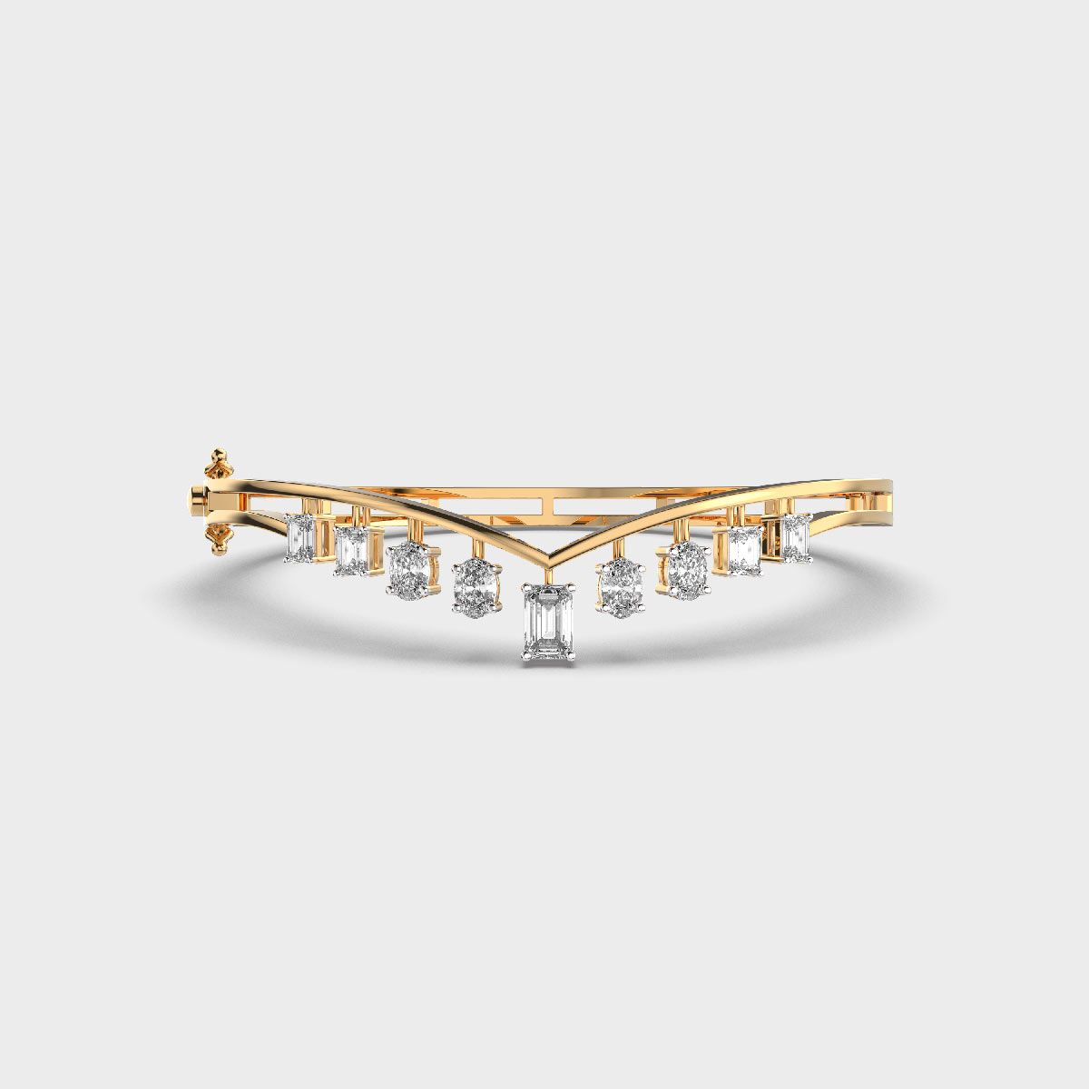 Sleek Circlet Circle Diamond Bracelet