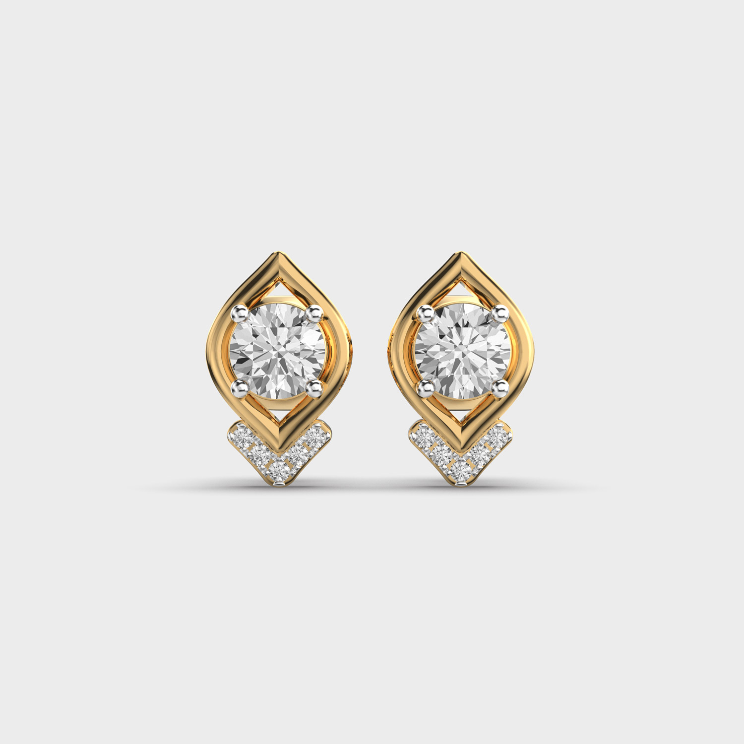 Glinted Twinkle Round Diamond Studs