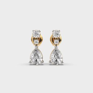 Inverted Tulip Diamond Earrings