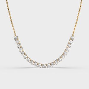 Suble Poise Diamond Necklace