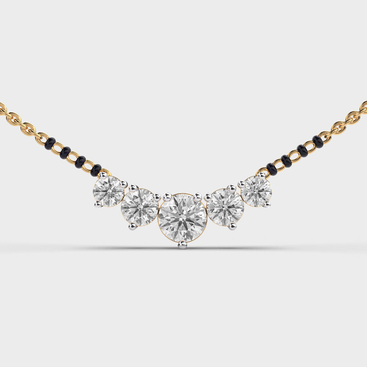 Elegant Diamond Mangalsutra (With Chain)