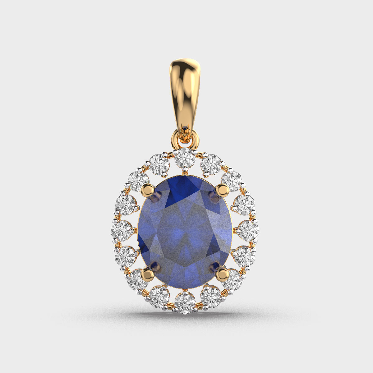 Lady Diana Halo Pendant (Without Chain)