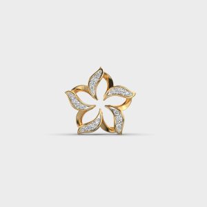 Daffodil Flower Diamond Pendant