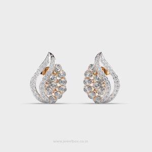 Peacock Motif Diamond Earstuds