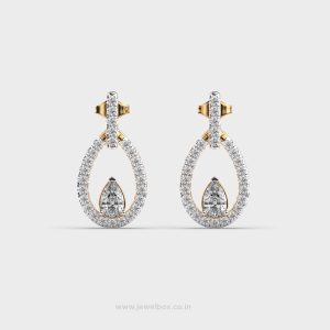 Dewdrop Spark Pear Diamond Earrings