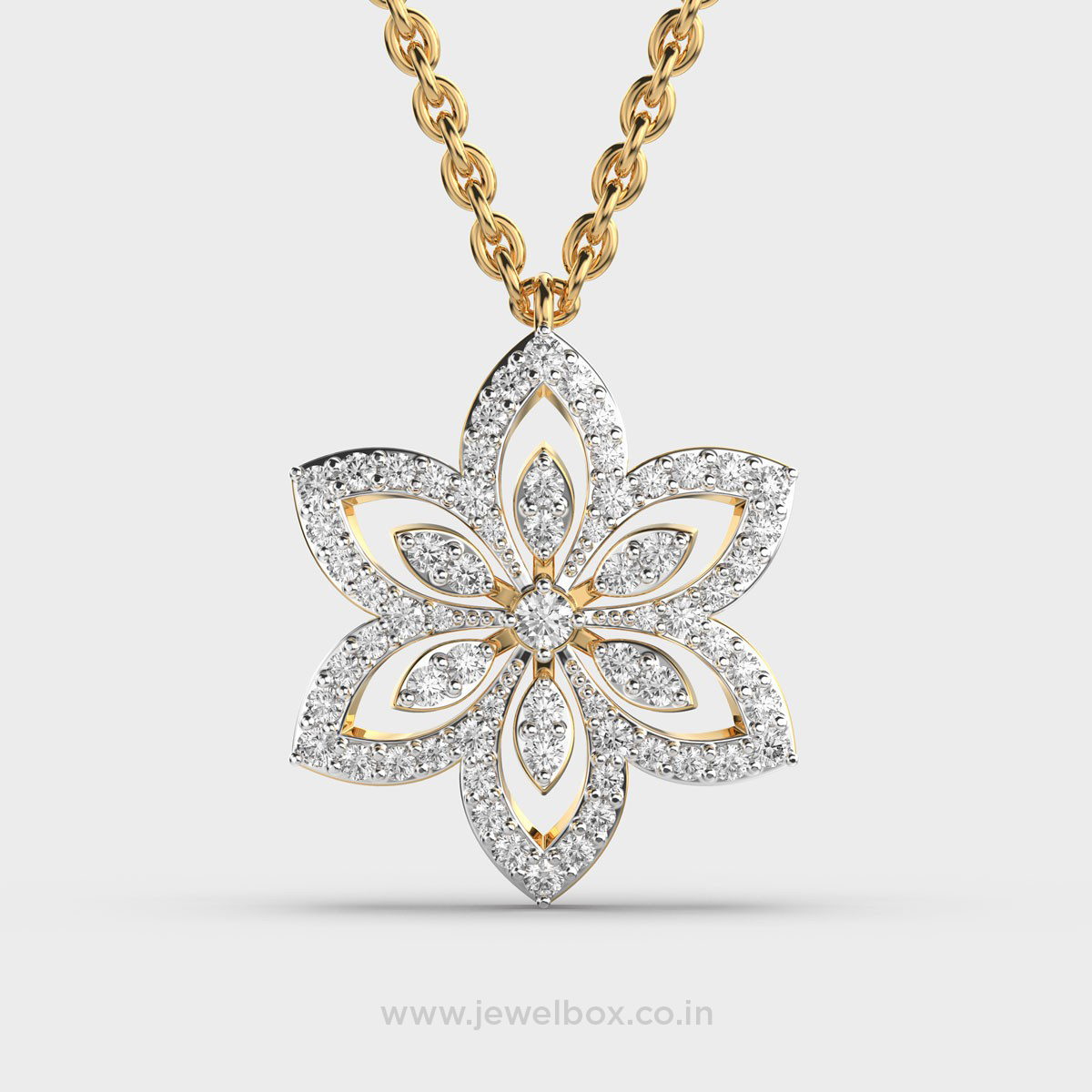 Shimmering Verbenna Round Diamond Pendant (With Chain)