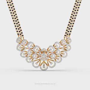 Feather Beauty Mangalsutra Diamond Pendant