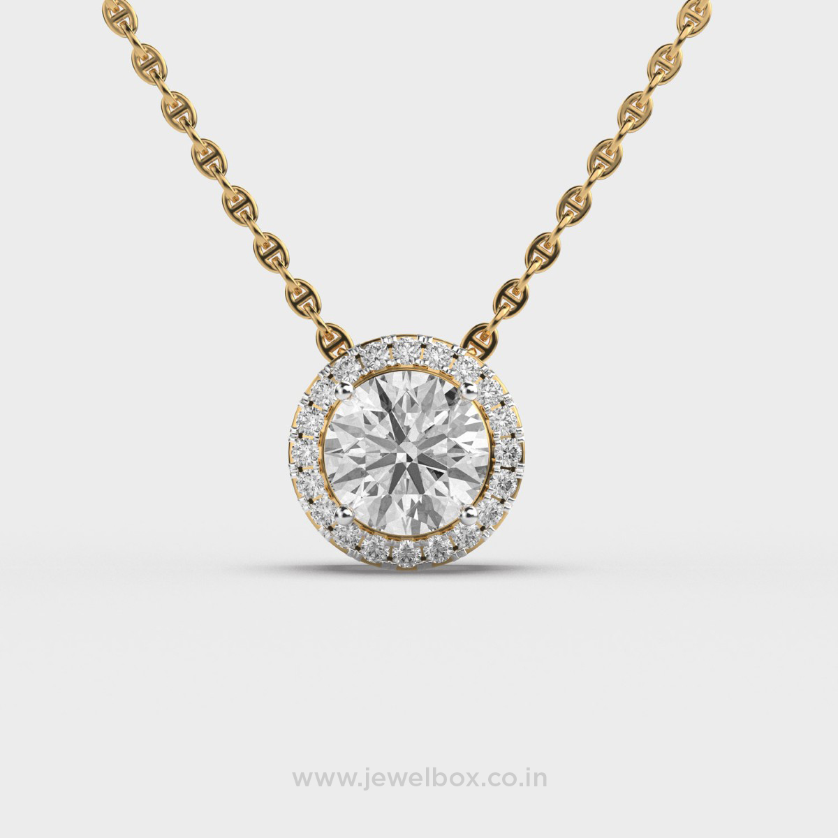 Graceful Nicoletta Round Diamond Pendant (Without Chain)