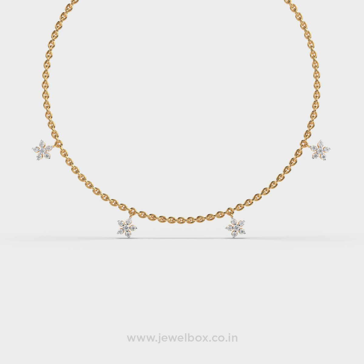 Blooming Star Petal Diamond Necklace