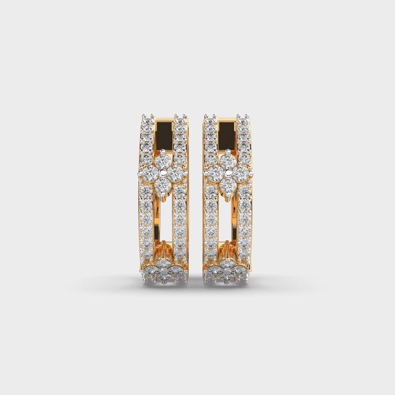 Elegant Diamond Hoop Earrings