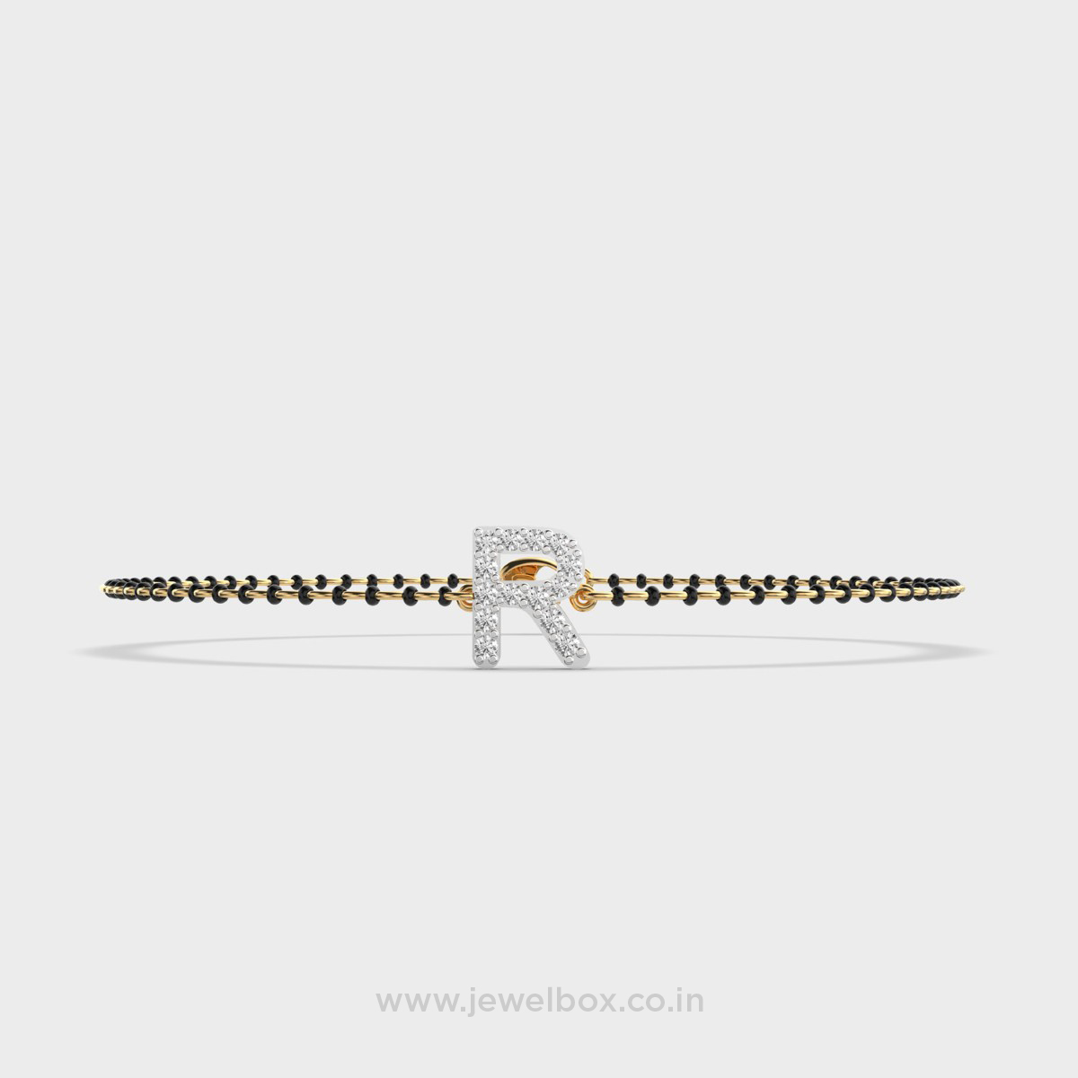 Gleaming R Mangalsutra Diamond Bracelet