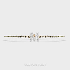 Diamond Encrusted M Mangalsutra Bracelet