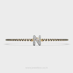 Diamond Encrusted N Mangalsutra Bracelet