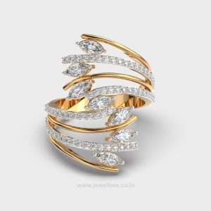 Leafy Statement Diamond Ring