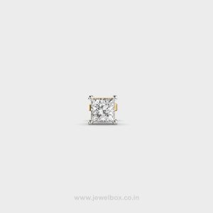 Grid Square Diamond Stud for Men