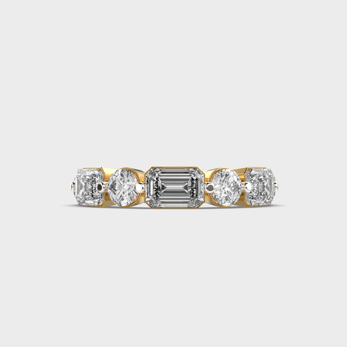 Cadence Cristal Emerald Diamond Ring