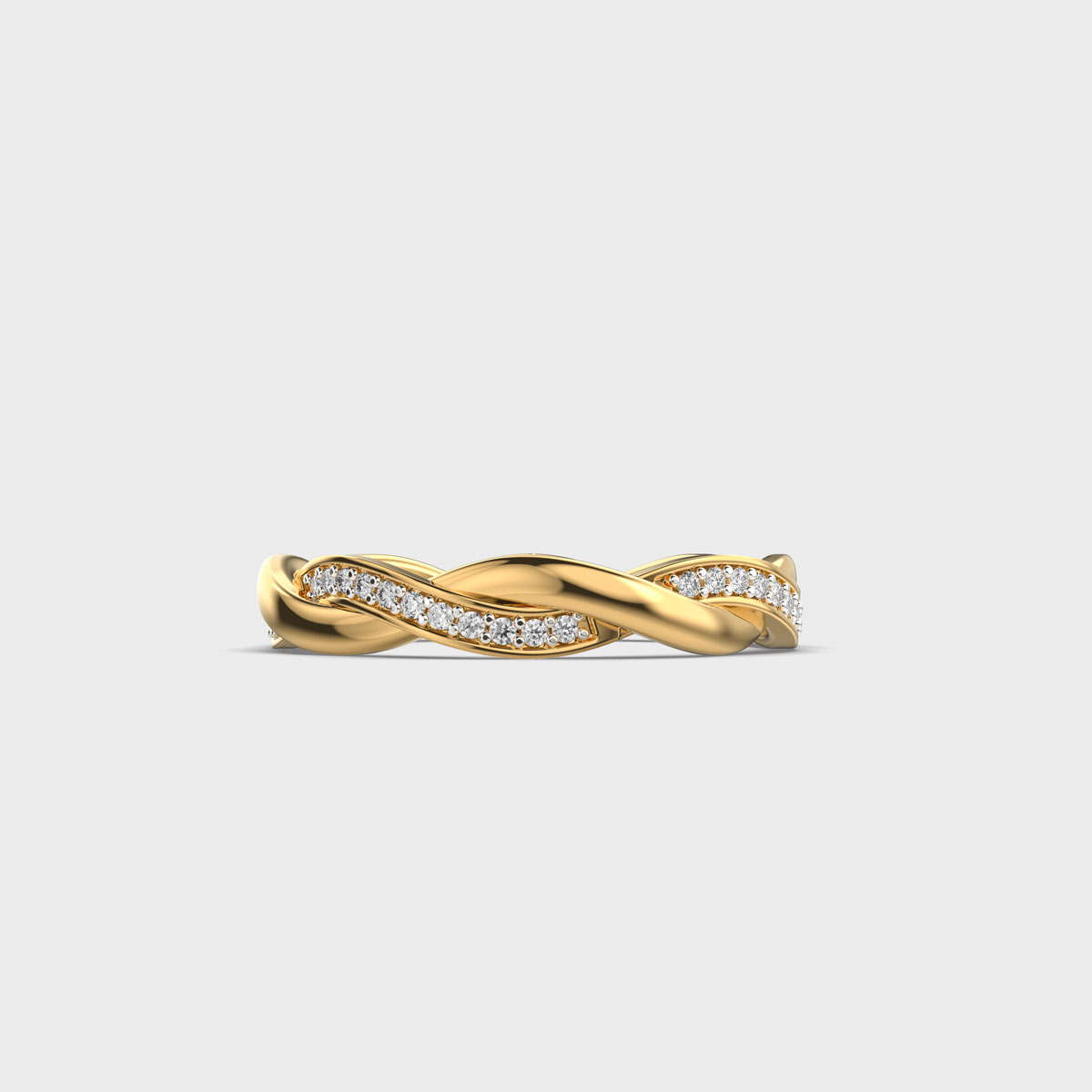 Looped Spiral Shine Diamond Ring